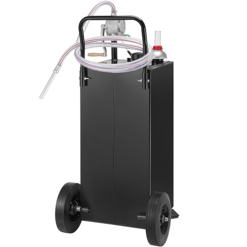 30 Gallon Portable Fuel Dispenser Caddy With Rotary Pump - Gas Diesel Transfer Tank