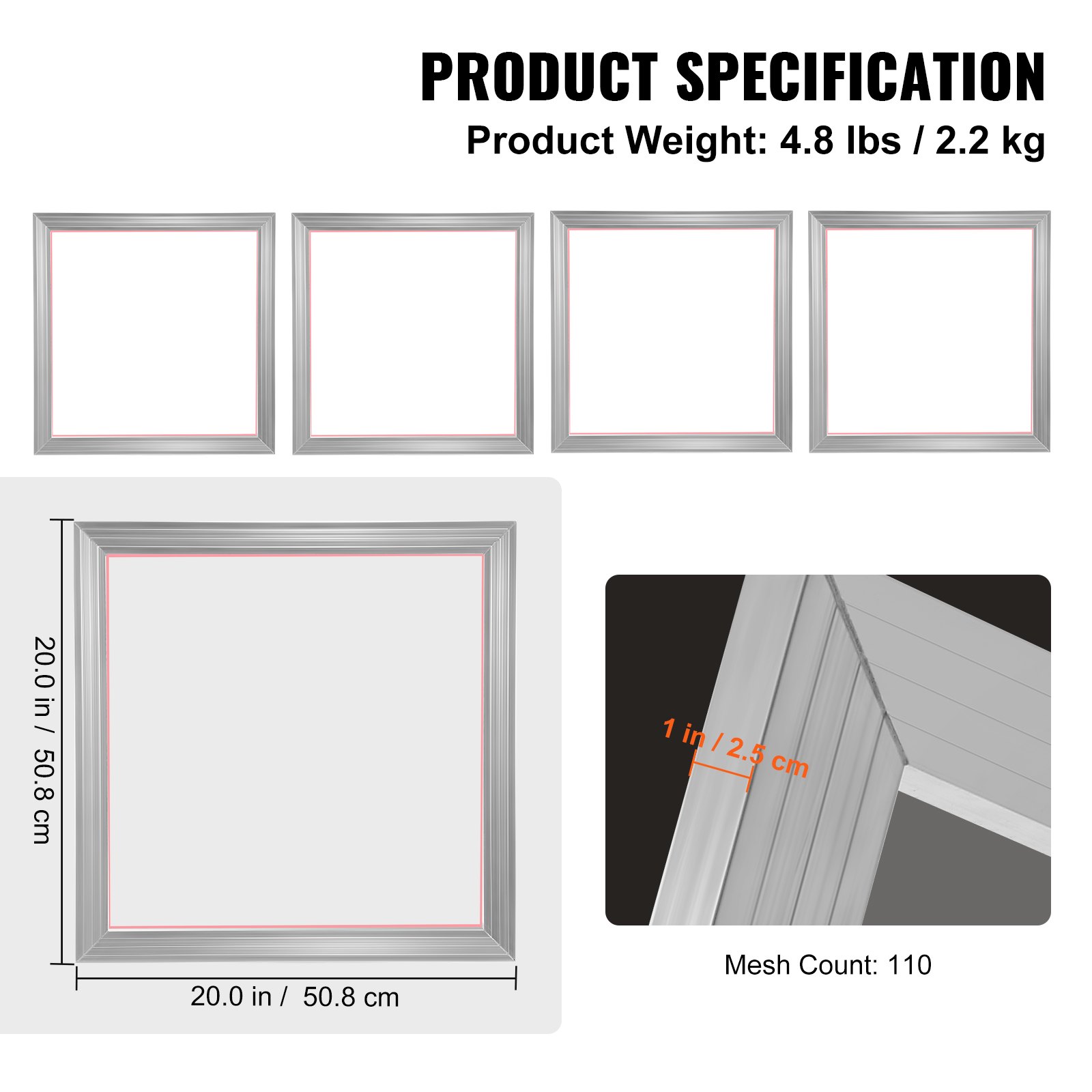 Screen Printing Set,Zeefdruk Set,Durable Safe Silk Screen Frame Mesh Printing Kit Printing Starter Tool Set