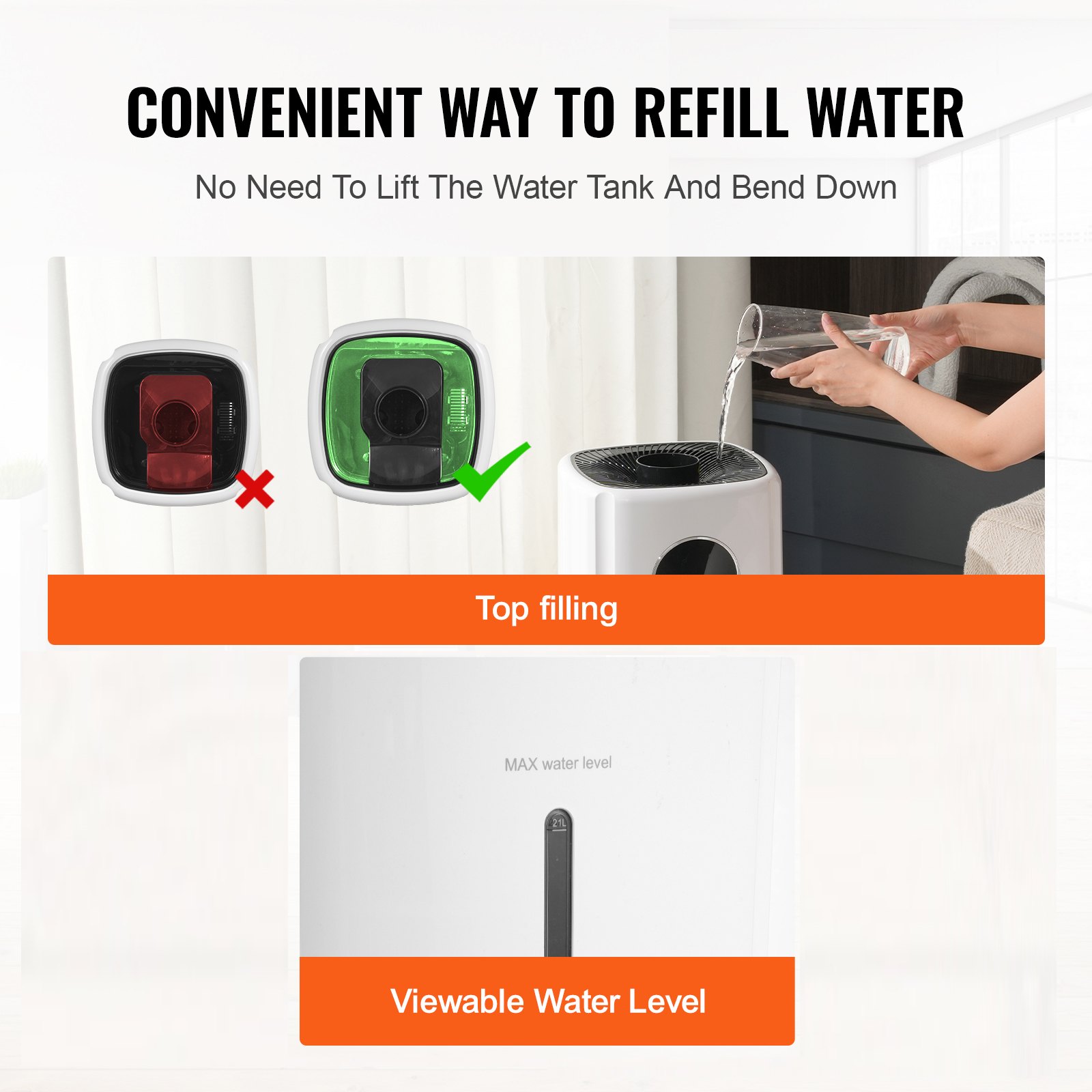 VEVOR Commercial Humidifier, 5.5 Gal/21L 40.6 oz/h Cool Mist Output ...