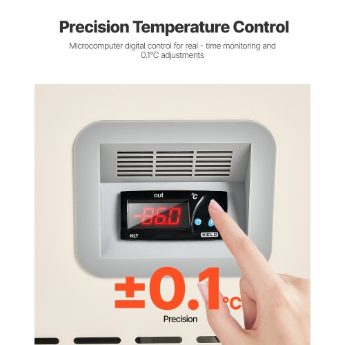 VEVOR Ultra Low Lab Freezer – ± 0.1°C, − 40℉ to − 123℉