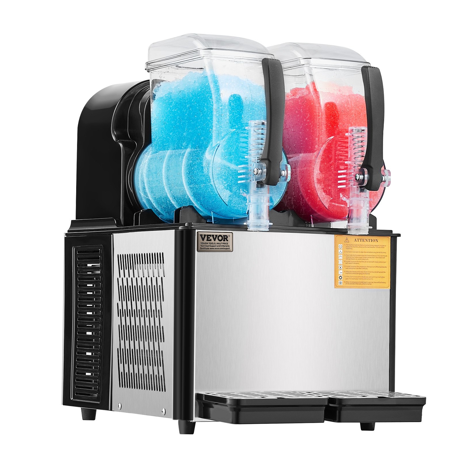 VEVOR Double Slushy Machine – 4L Dual Tanks, 32 Cups