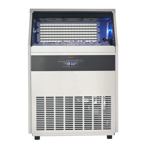 Commercial Ice Maker Freestanding Cabinet Machine 440lbs/24H 160 Ice ...