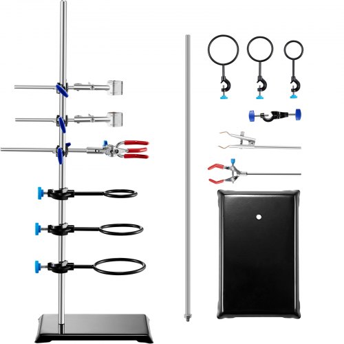 Sample Stand Lab VEVOR Lab Stand Support, Laboratory Retort Support Stand Set, Steel Lab ...