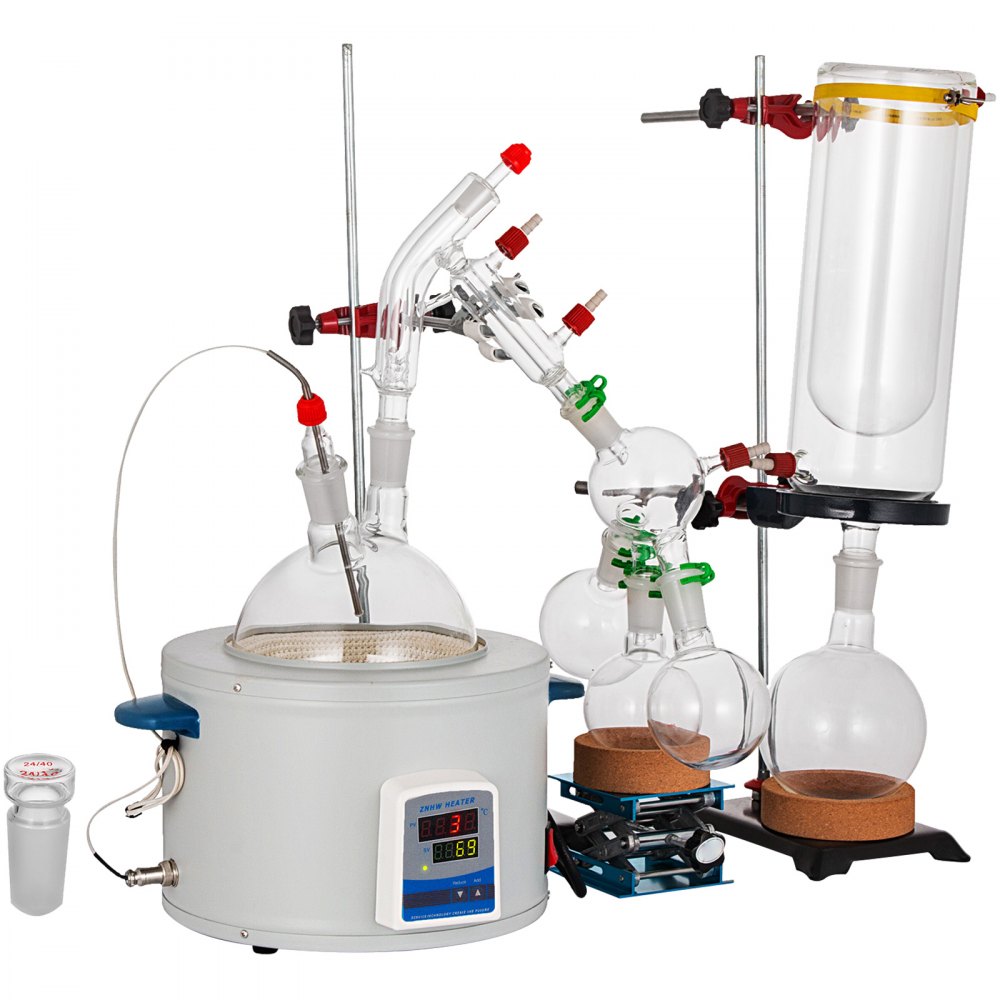 VEVOR Short Path Distillation Kit 2000ml Distillation Apparatus with ...