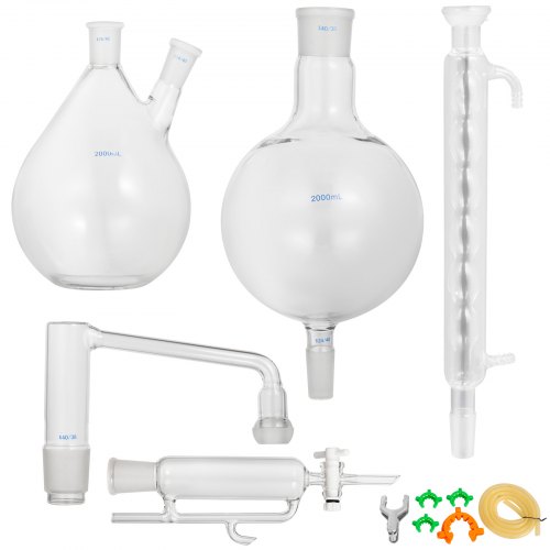 Simple Lab Distillation Kit VEVOR Distillation Kit 2L Short Path Distillation Lab Distillation Kit ...