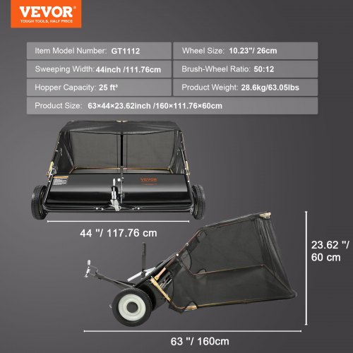 VEVOR Lawn Sweeper, 42.5