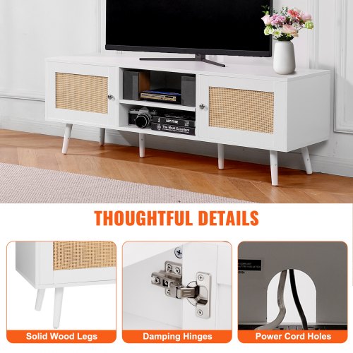 VEVOR Rattan TV Stand for 65