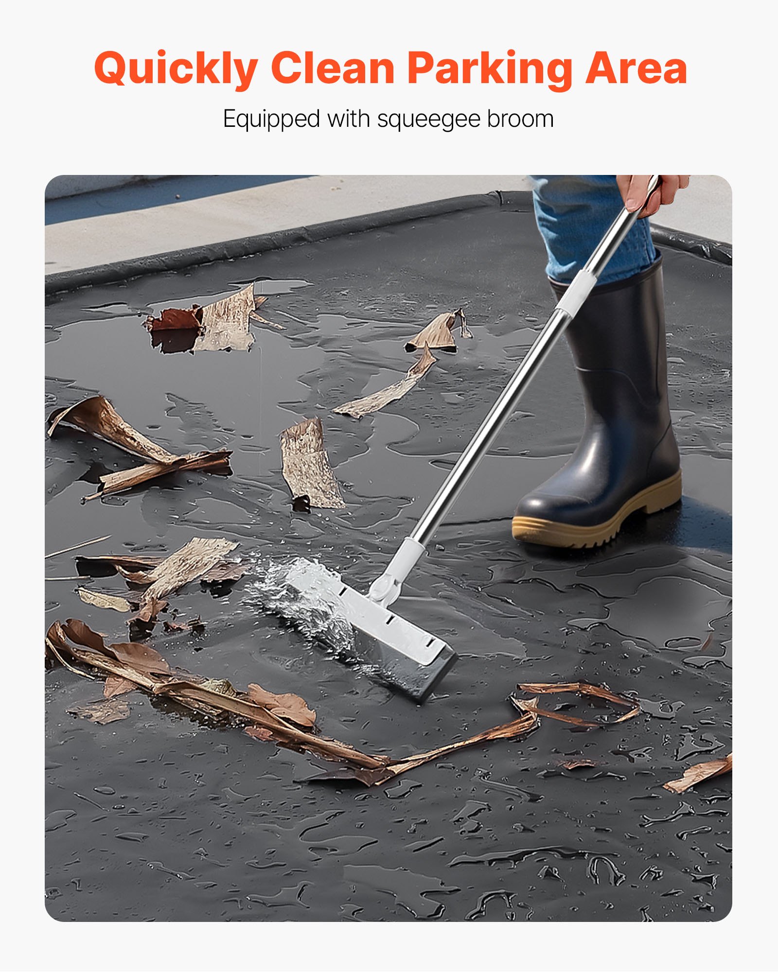 VEVOR Containment Mat, 7 ft 9 in x 18 ft, Non-Slip PVC Garage Floor Mat ...