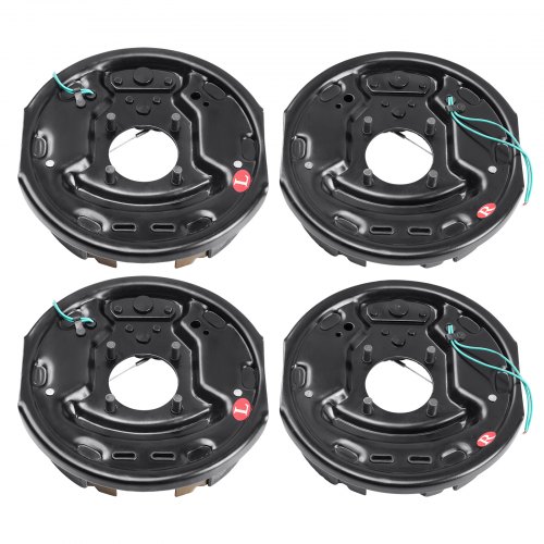 Electric Trailer Brake Assembly 10x2.25 Inch 1 Pair Self-Adjusting Brakes Kit For 3500 Lbs Axle Replacement