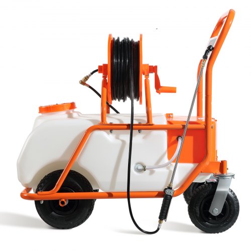 VEVOR Battery Powered Lawn Sprayer on Wheel, 0-90 PSI Adjustable ...