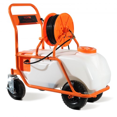 VEVOR Battery Powered Lawn Sprayer on Wheel, 0-90 PSI Adjustable ...