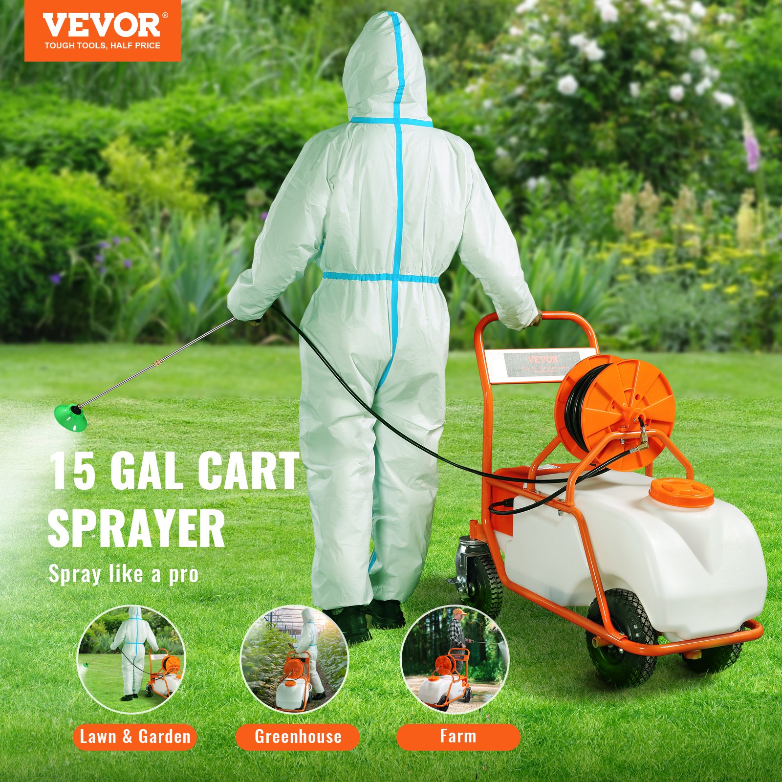 Nozzles and Wands of VEVOR Battery Powered Lawn Sprayer