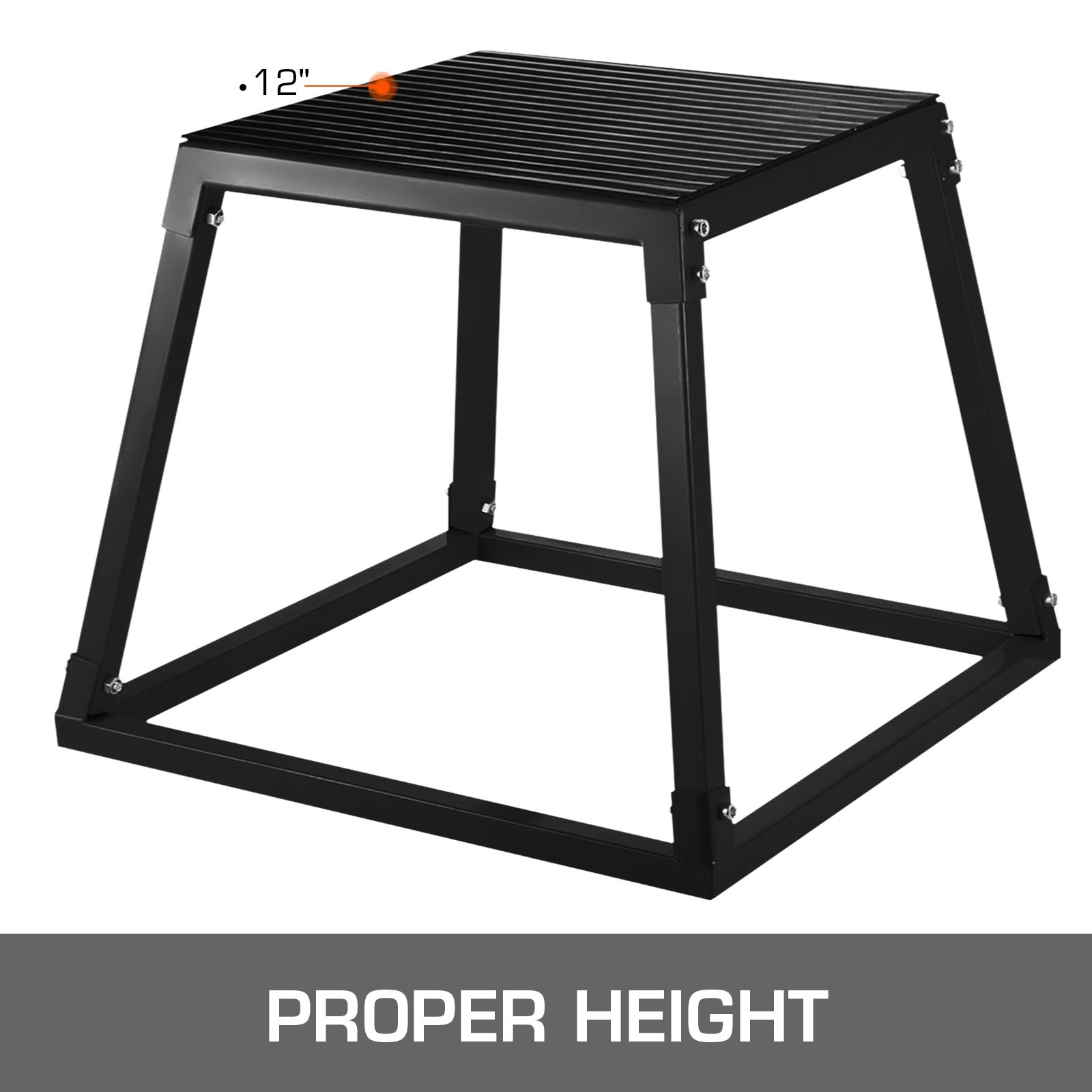 VEVOR Plyometric Platform Box 12/18/24 Inch Fitness Exercise Jump Box ...