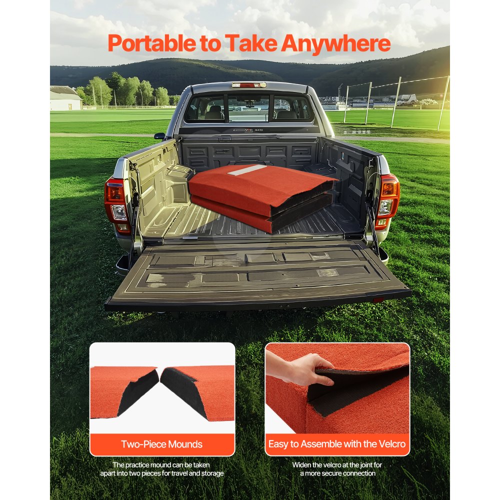 VEVOR Portable Pitcher's Mound - 127-Inch, 12 Mm, PP Turf