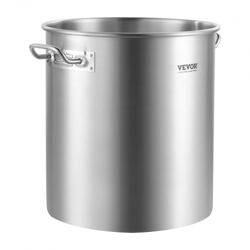 VEVOR 42 qt. Stainless Steel Stockpot Heavy Duty Commercial Grade Stock Pot Large Cooking Pots Silver