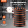 QWORK Drum Heater Barrel Band For 55 Gallon Metal Oil Drum, 1200 Watt