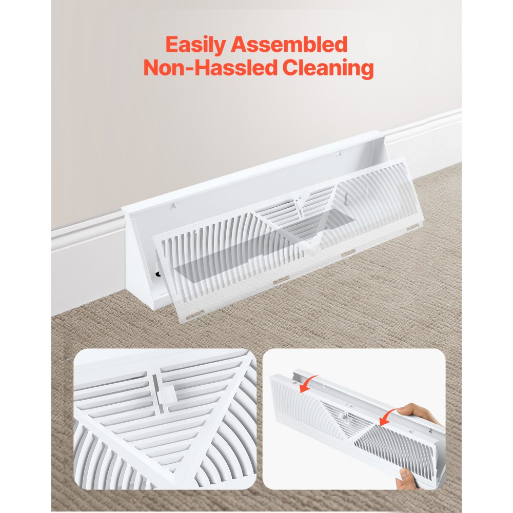 VEVOR 18 Inch Baseboard Register - 10 Pack, 21.6lbs