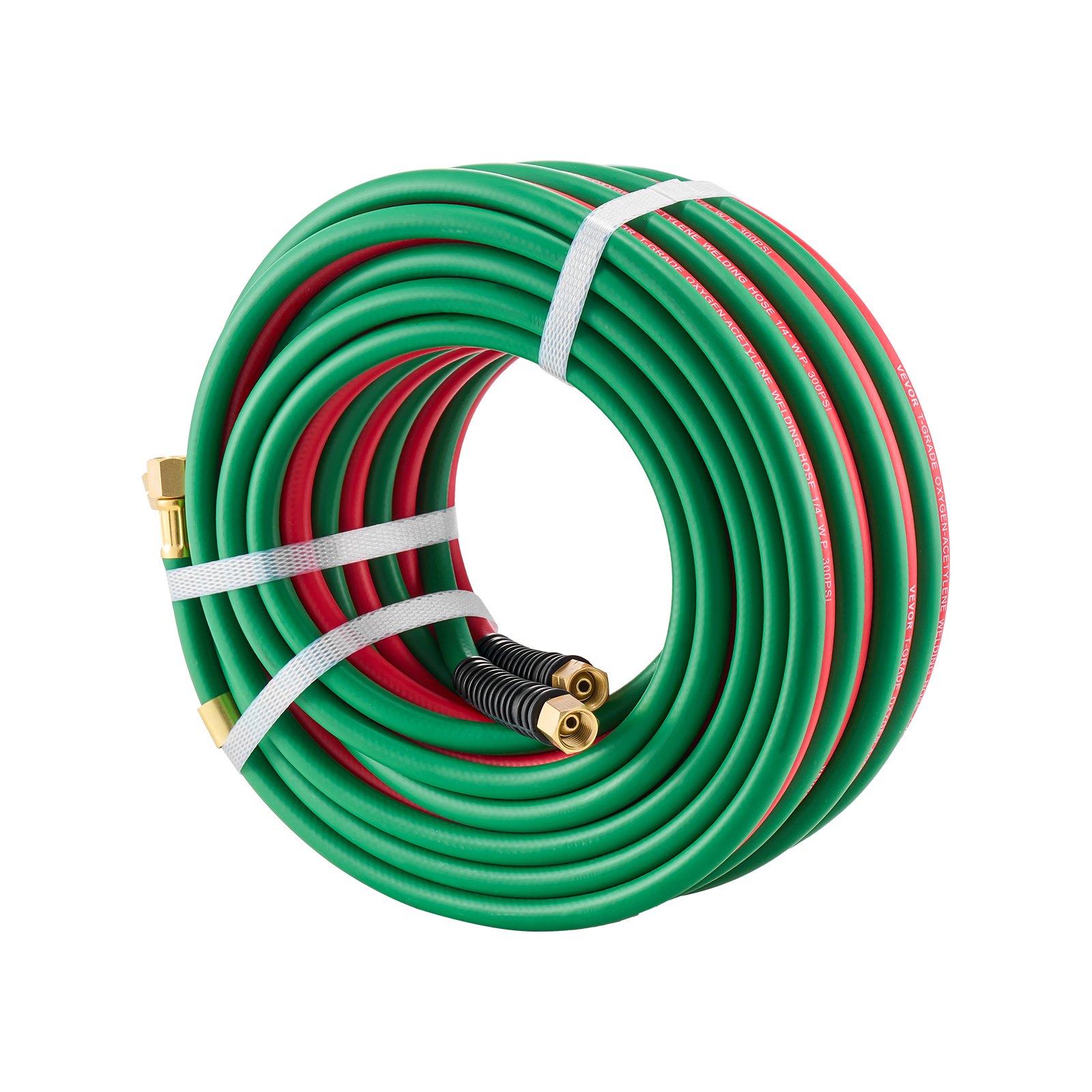 Oxygen Acetylene Twin Welding Hose – 8mm ID, 3mm Wall, 9.5m Length, Copper Fittings, Red & Blue, Explosion-Proof