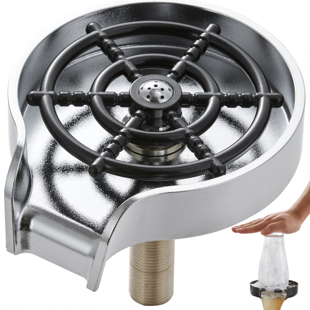 VEVOR Glass Rinser, 10 Powerful Spraying Jets 360° Rotating Cup Rinser ...