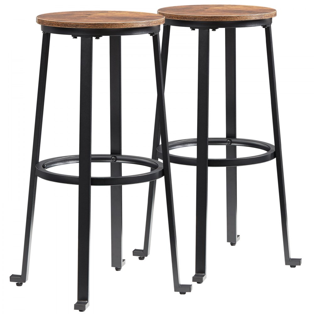 VEVOR Rustic Bar Stools Counter Height Round Bar Chairs with