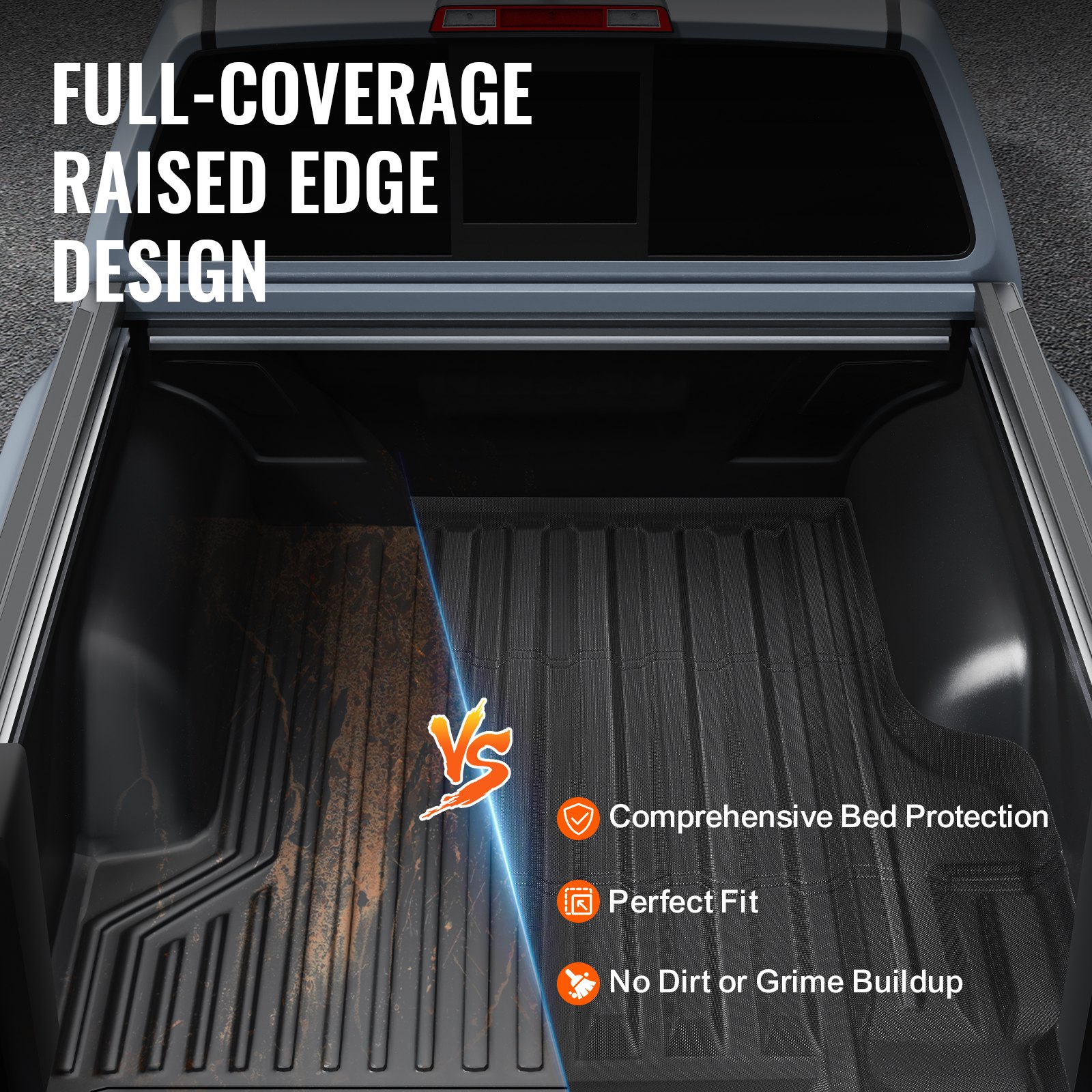 5.7FT Truck Mat Compatible With 2019-2025 Dodge 1500 Cargo Mat Tailgate Liner Tpe Cargo Liner Replacement 2019 2020 2021 2022 2023 2024 2025 Dodge 1500 Ac