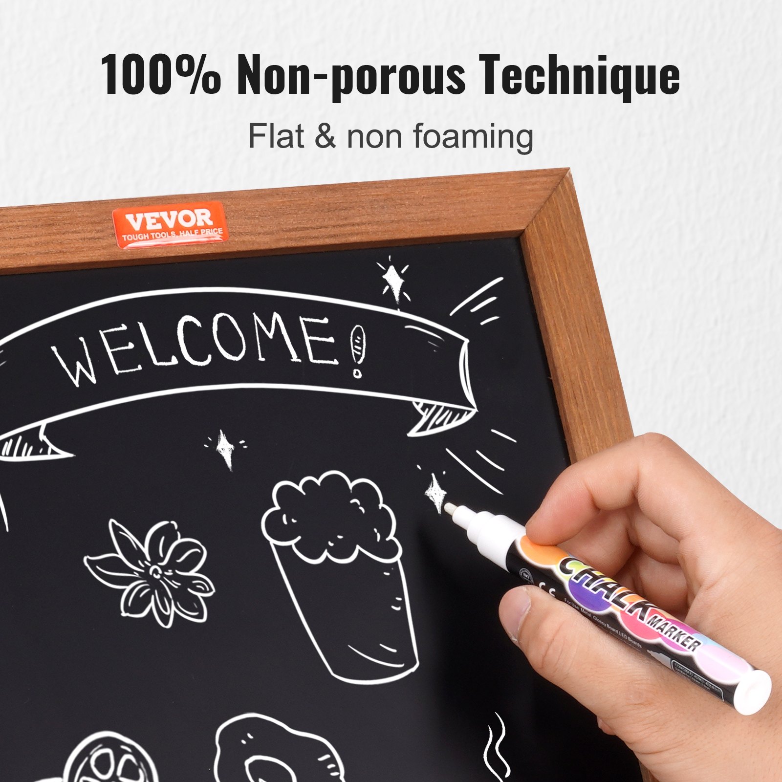 VEVOR Tabletop Chalkboard Sign, Message Signs with Chalks, Freestanding