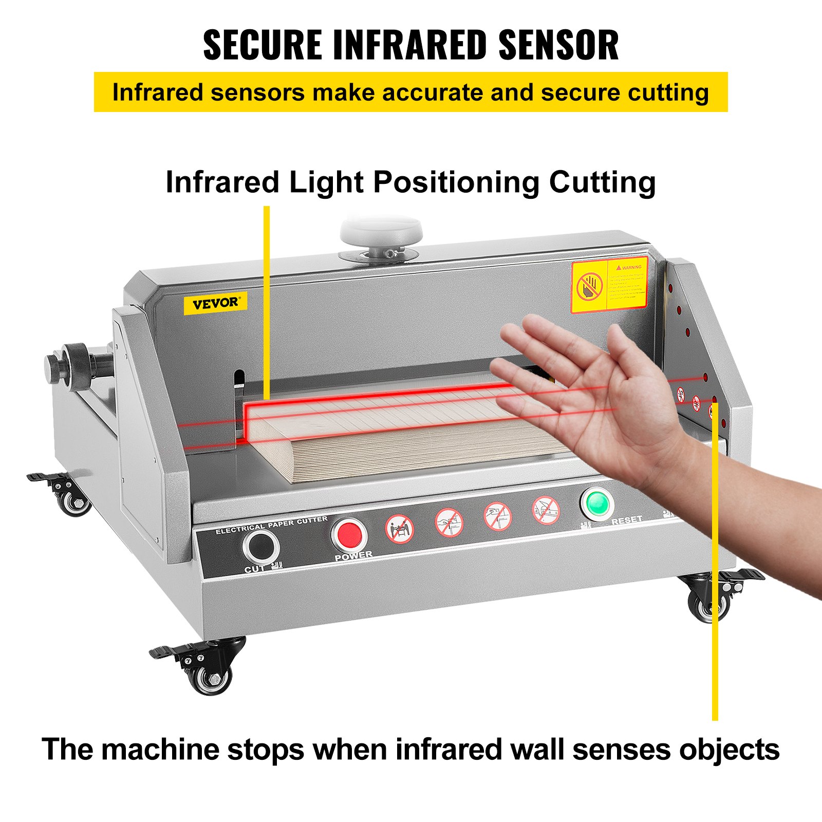 VEVOR Electric Paper Cutter 0330 Cutting Width, Electric Paper Trimmer