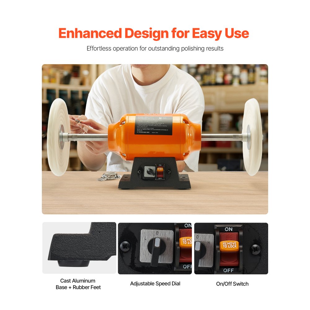 VEVOR Jewelry Polishing Machine — Dual Speed Buffer