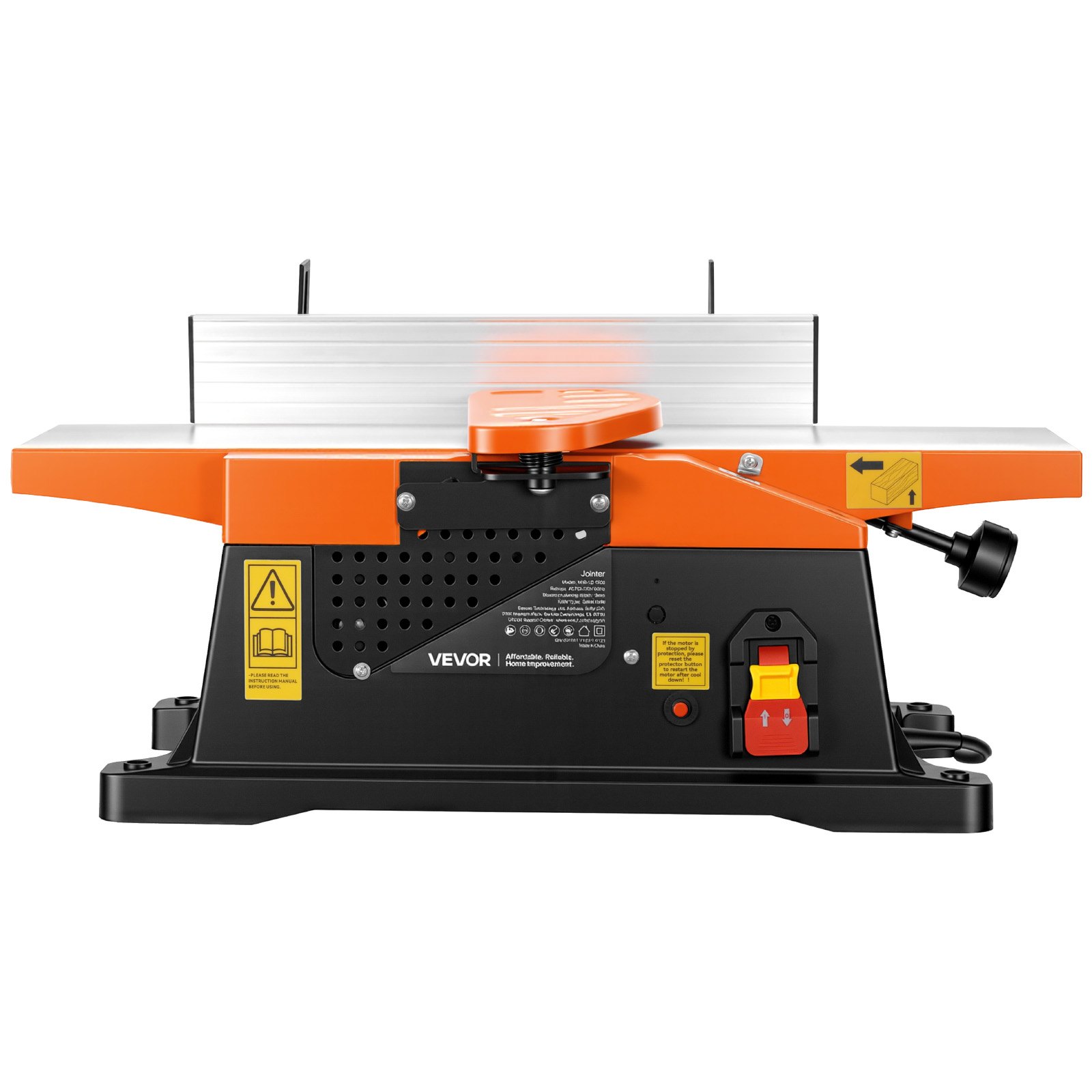 VEVOR 6 Inch Benchtop Jointer – 2000 RPM, 12-Blade Spiral
