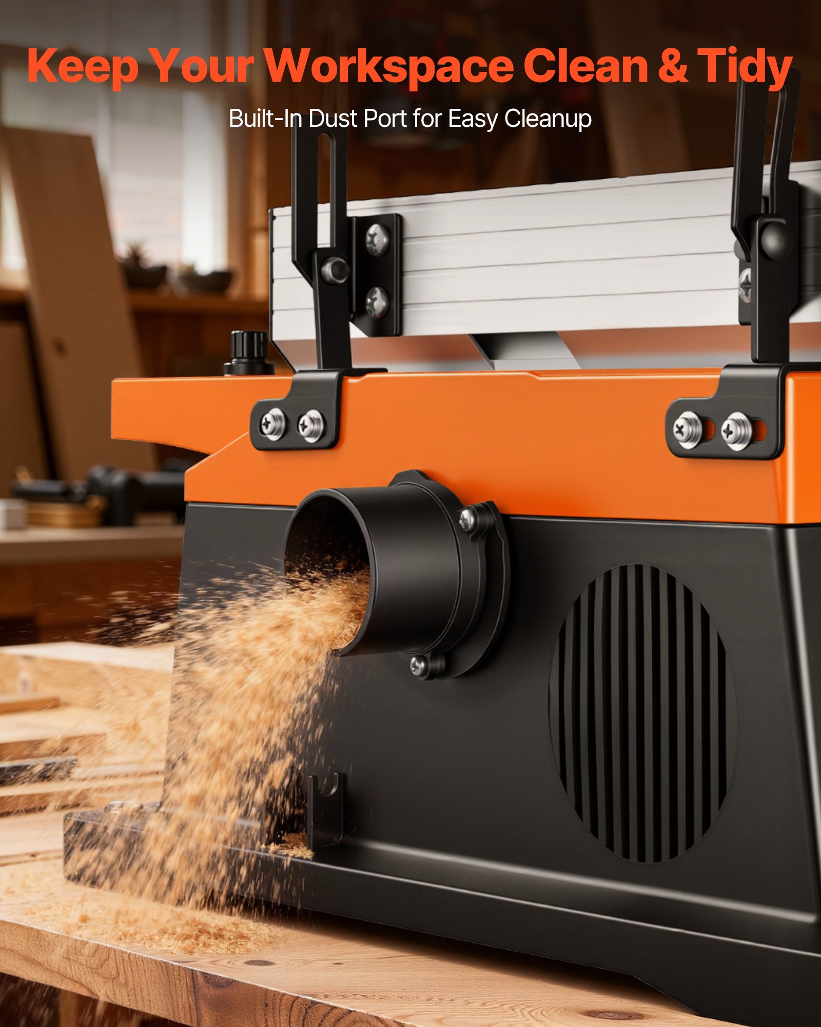 VEVOR Benchtop Jointer, 6 in, 2 HP 12000 RPM Bench Top Wood Jointer ...