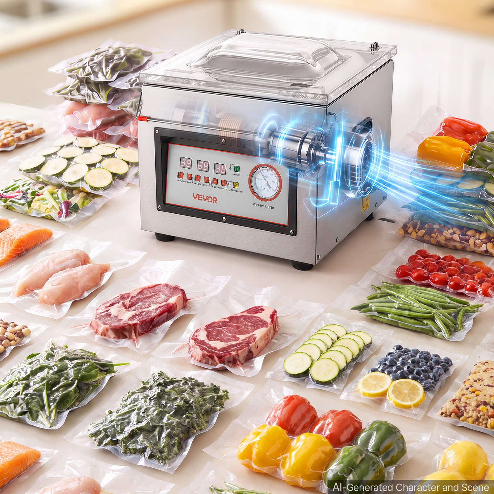 VEVOR Chamber Vacuum Sealer 2.2 Gal Chamber 12