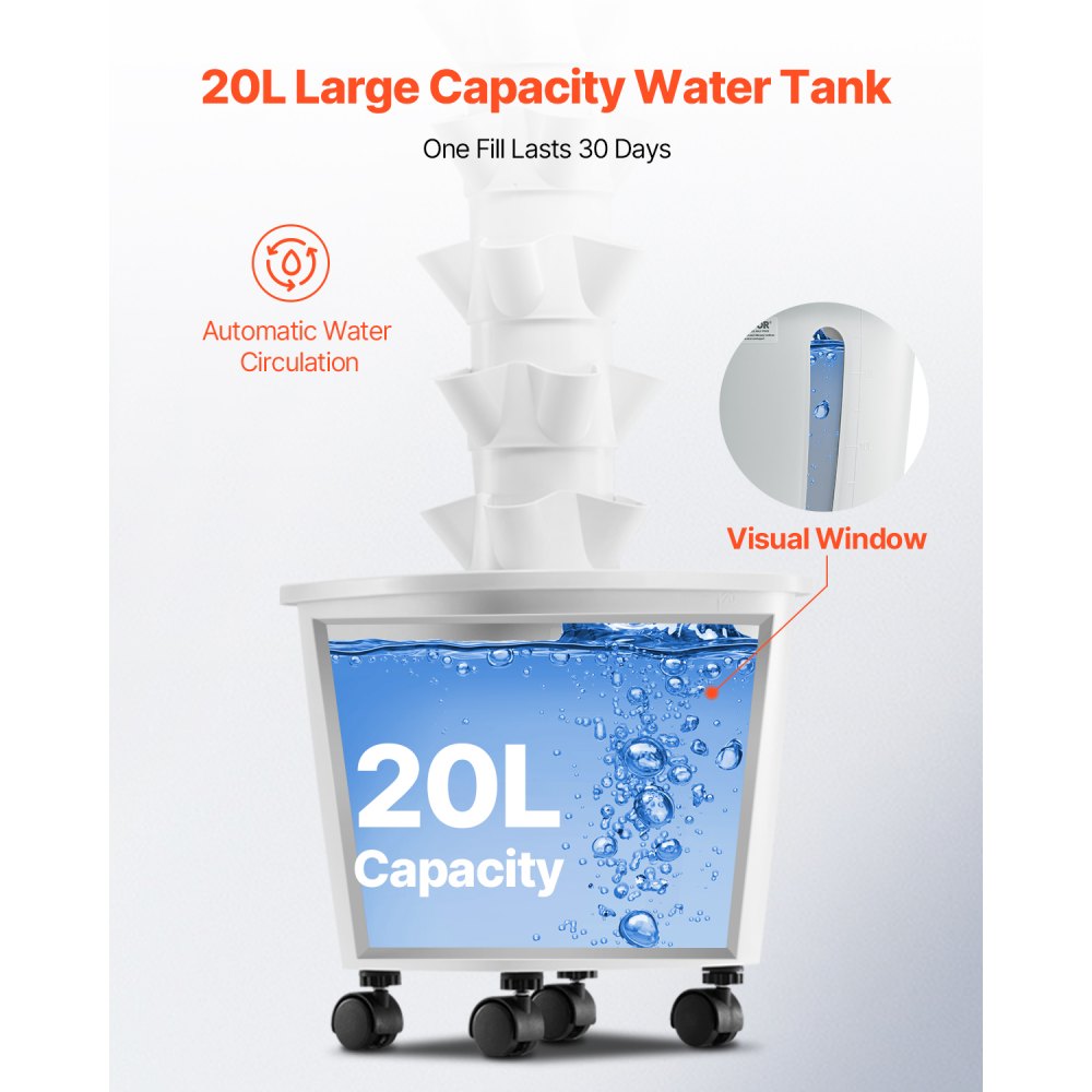 VEVOR Hydroponic Growing System, 50 Pods Vertical 10 Tiers Hydroponic Tower, Rolling Hydronic Garden with Water Pump & Wheels, Indoor Plants Germination Kit for Herbs Fruits & Vegetables main image 0