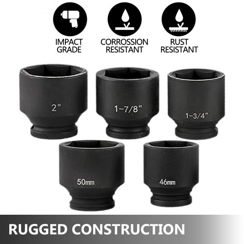 VEVOR Impact Socket Set 3/4 Inches 27 Piece Standard Impact