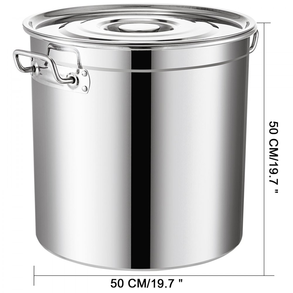 VEVOR Brew kettle Stockpot with Lid Stainless Steel Bot Brewing Home ...
