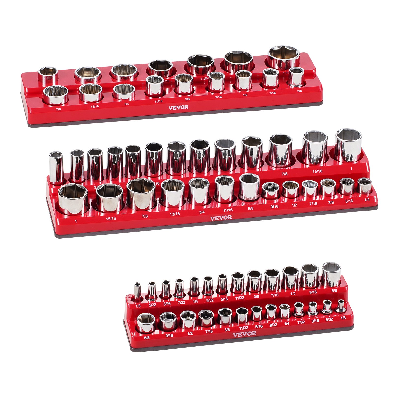 VEVOR Magnetic Socket Holder Set – 1/4