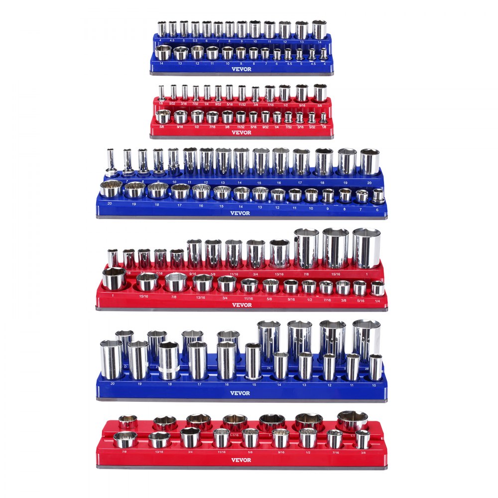VEVOR Socket Organizer Set – Magnetic 6 Piece Holder, 143PCS