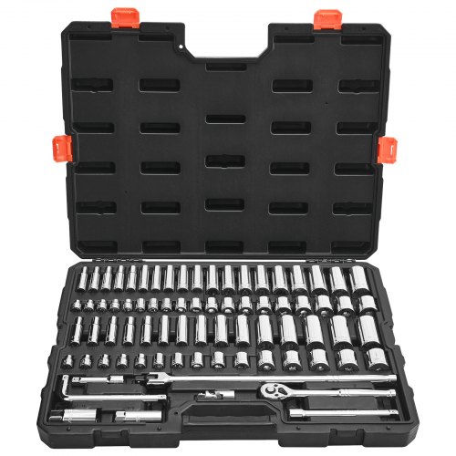 VEVOR 3/8 Ratchet and Socket Set – 76 Piece, HRC42-48