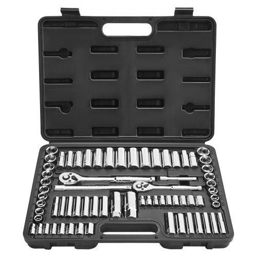 VEVOR Socket Set, 69 Pieces, 9.5 & 6.4 mm Drive Socket and Ratchet