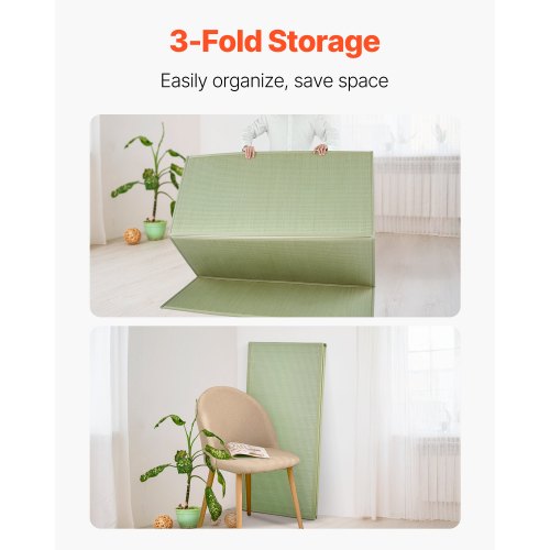 VEVOR Japanese Tatami Mat, Queen Size Foldable Japanese Tatami