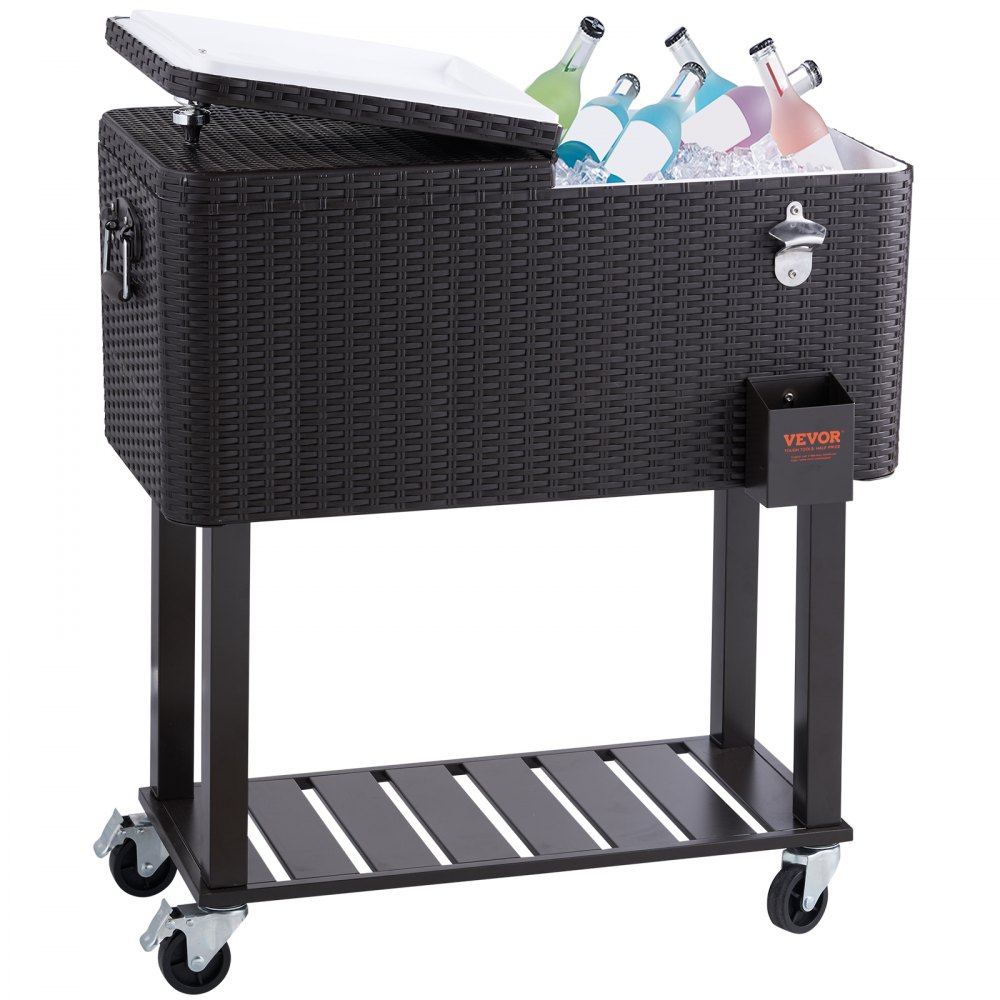 Rolling patio best sale cooler cart