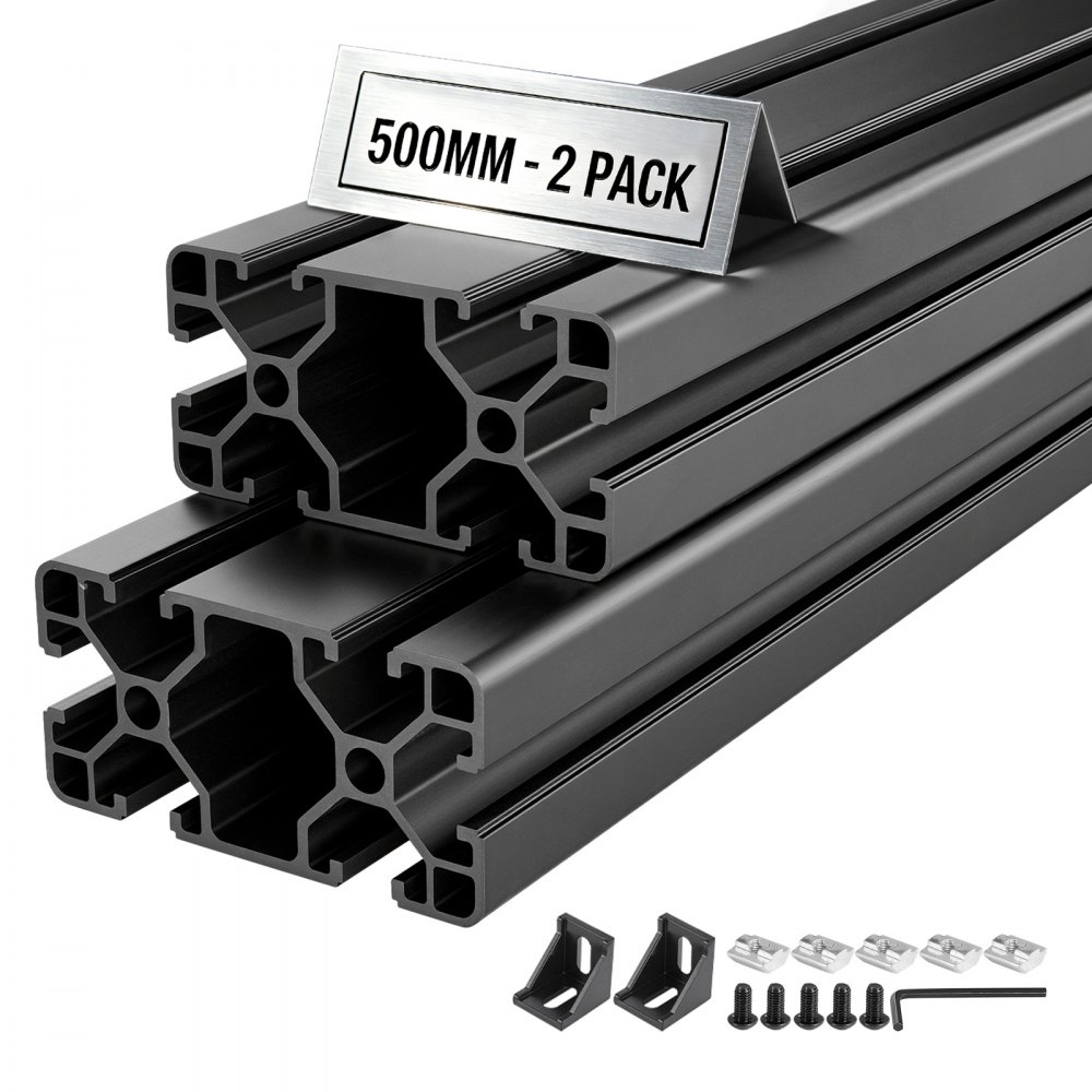 VEVOR 2PCS 4080 Aluminum Extrusion Profile, 19.69 Inch 500 mm, T Slot ...