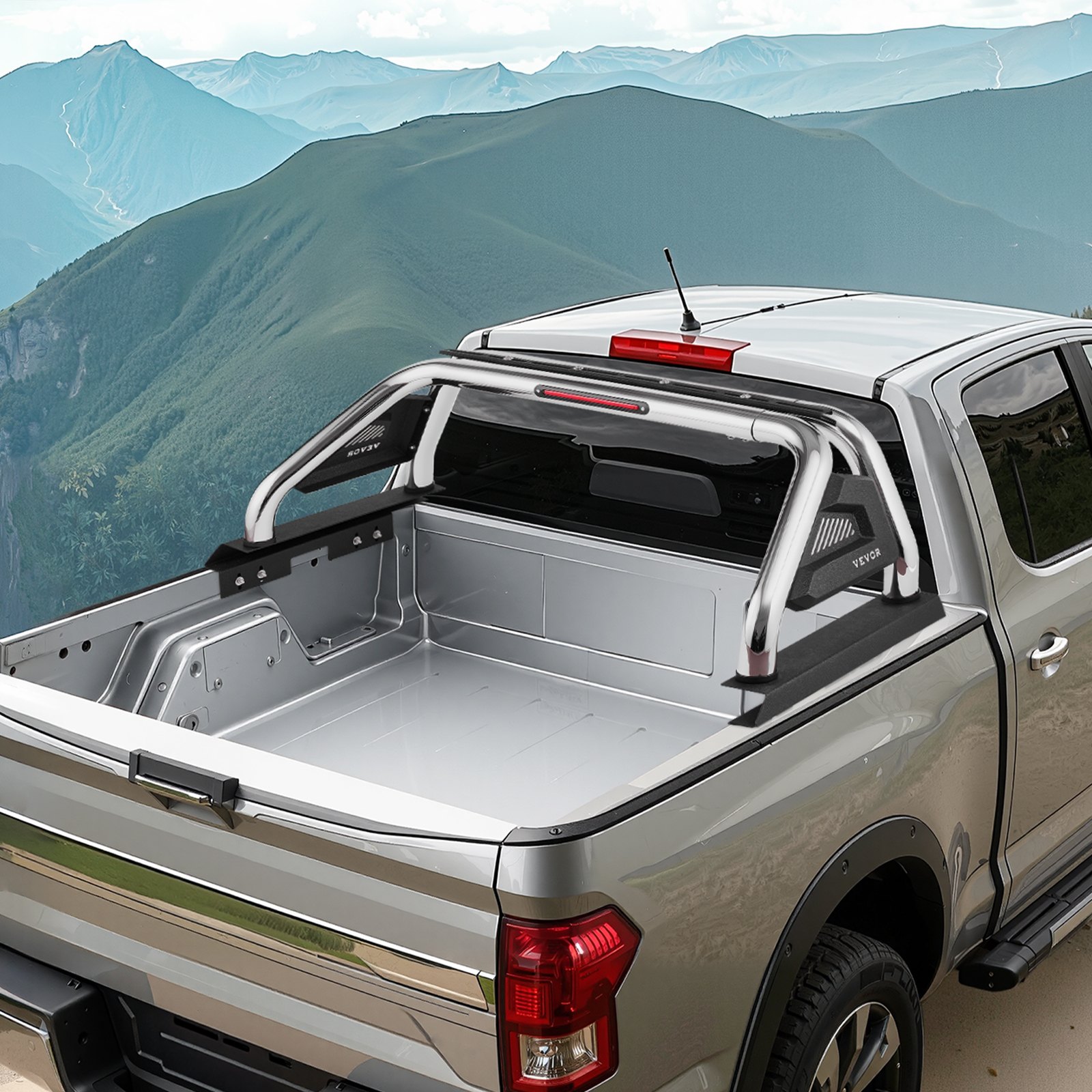 Roll Bar Racks VEVOR Truck Bed Roll Bar, Universal Adjustable Sport Bar Chase Rack ...