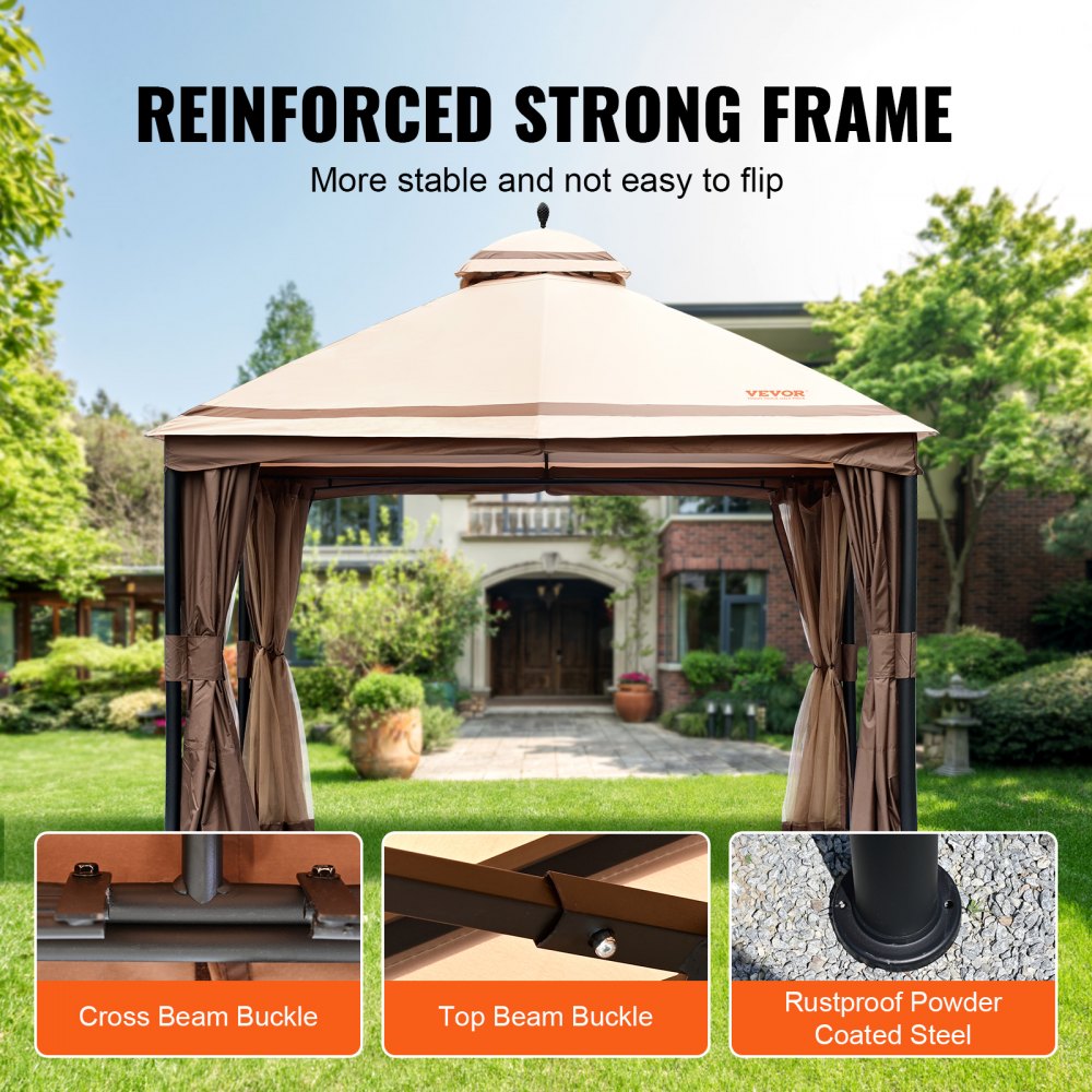 Buy athena steel garden gazebo shelter with polyester cover gazebo 2