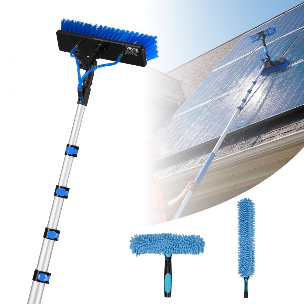 VEVOR Solar Panel Cleaning Kit, 7.885 m, Water Fed Pole Kit with ...