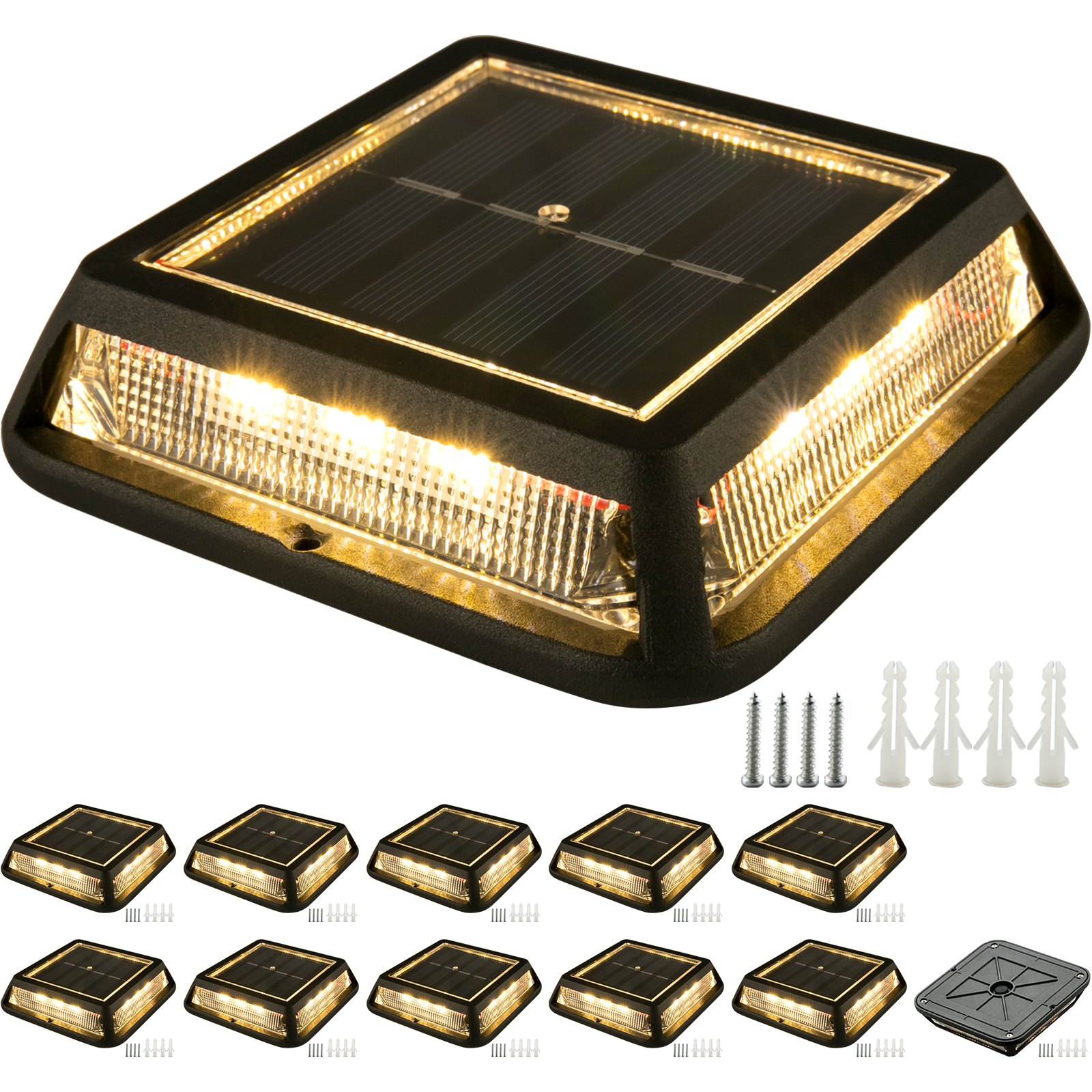 Solar Deck Lights Driveway Lights 12 Pcs Solar Driveway Lights Deck