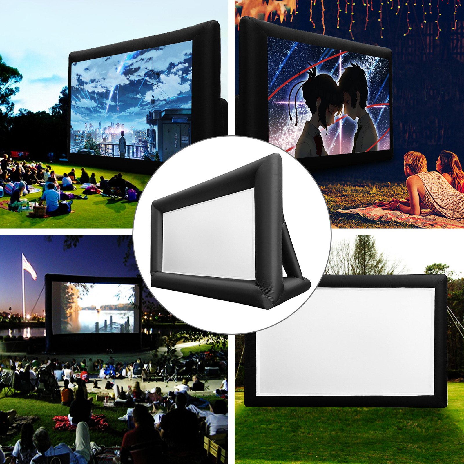 VEVOR Inflatable Movie Screen 24FT Inflatable Projector Screen for ...