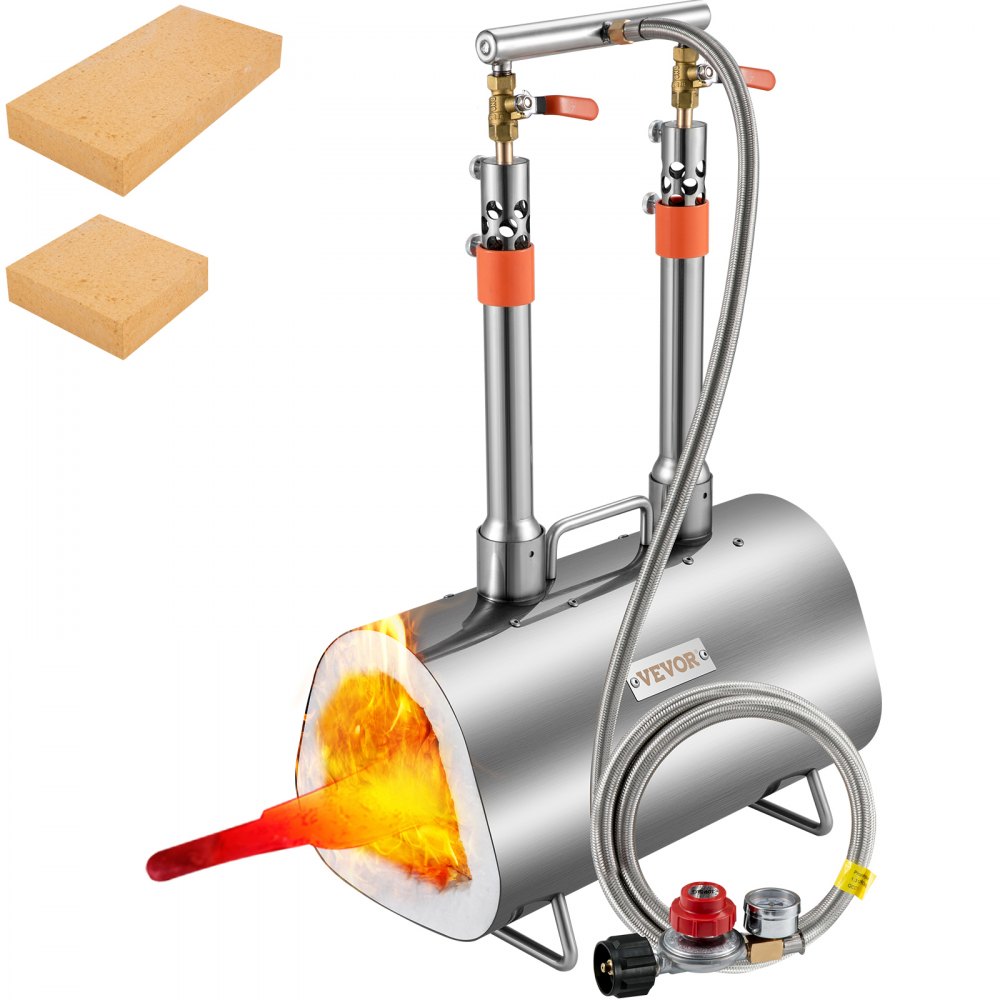 VEVOR Propane Forge Portable, Double Burner Tool and Knife Making ...