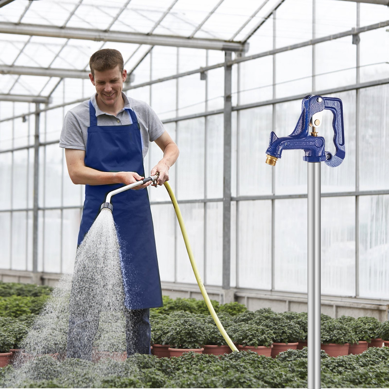 VEVOR Frost Proof Yard Hydrant, 4.25 FT Freeze-Proof Outdoor Faucet ...