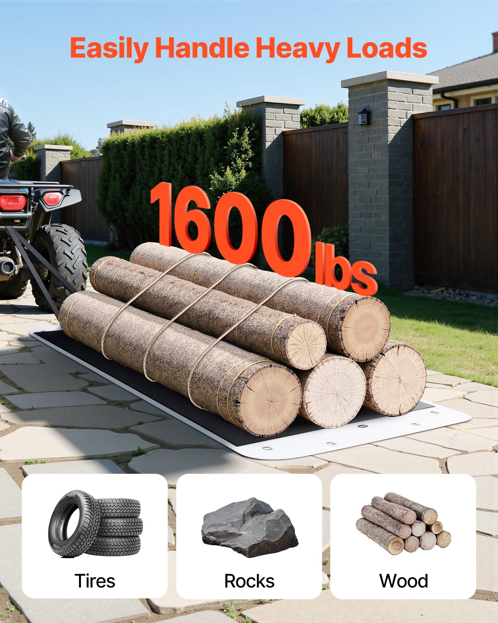 VEVOR Ice Fishing Sled – 1600LB Heavy-Duty Utility Hauler