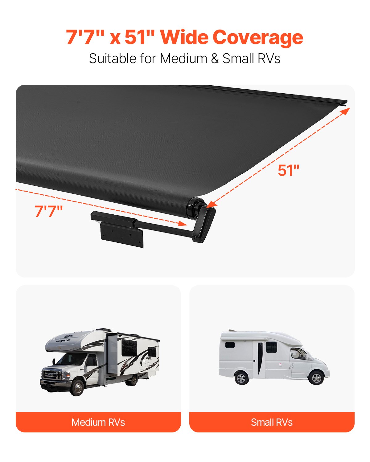 VEVOR RV Slide Topper Awning - 7